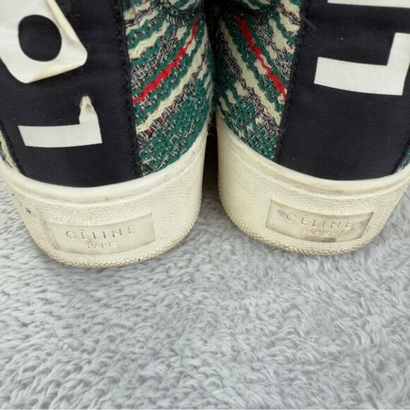 Celine Women's Sz 10 US/40 EU Phoebe Philo SS2014 "Love Life" Platform Tweed - Picture 7 of 11